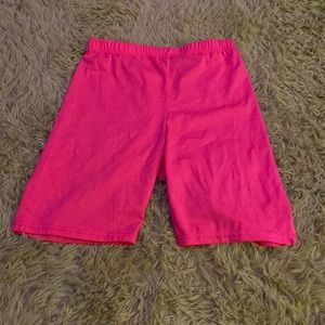 Pink biker shorts size medium